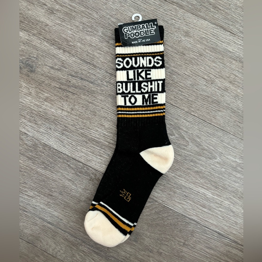 Graphic Crew Socks - Black and White